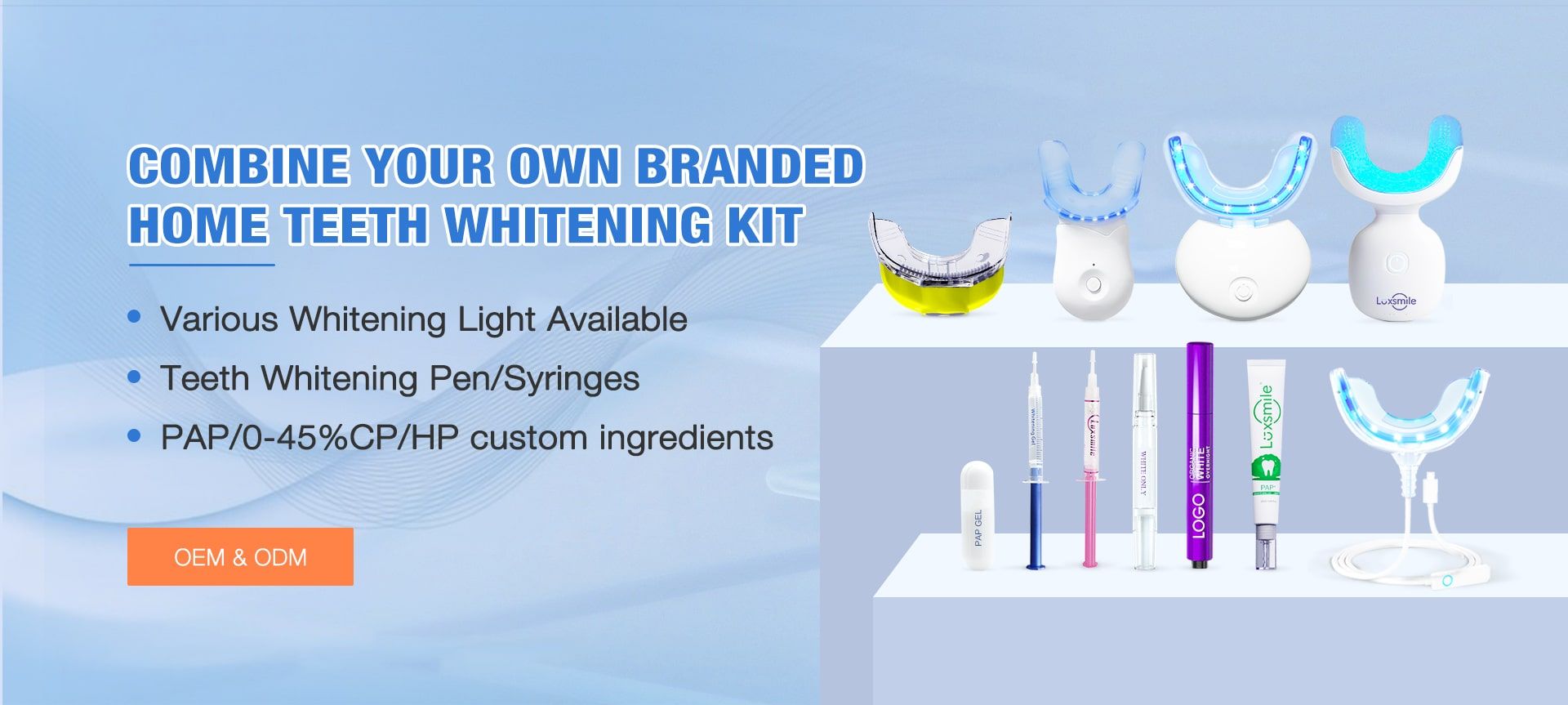 Custom teeth whitening home kit, Private label teeth whitening home kit