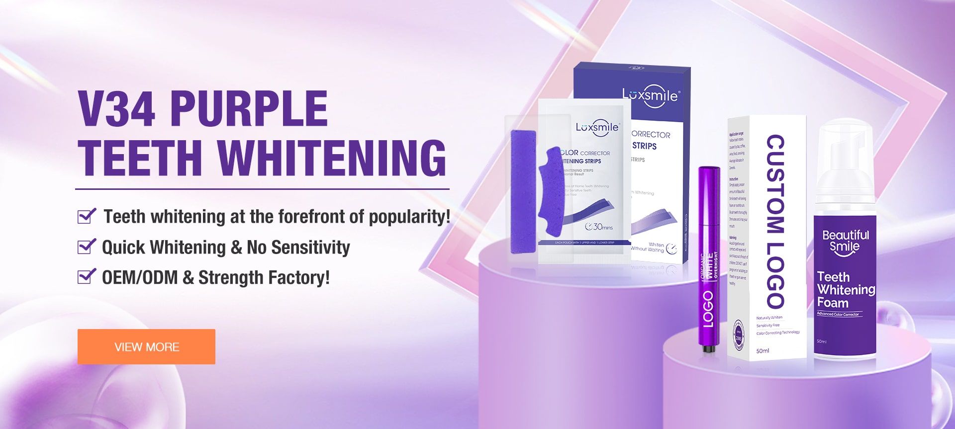 Purple Color Correction Teeth Whitening Product