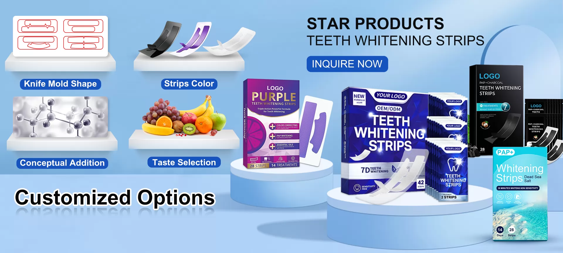 Teeth whitening strips OEM ODM private label. The latest tooth whitening strip technology, industry-leading technology!