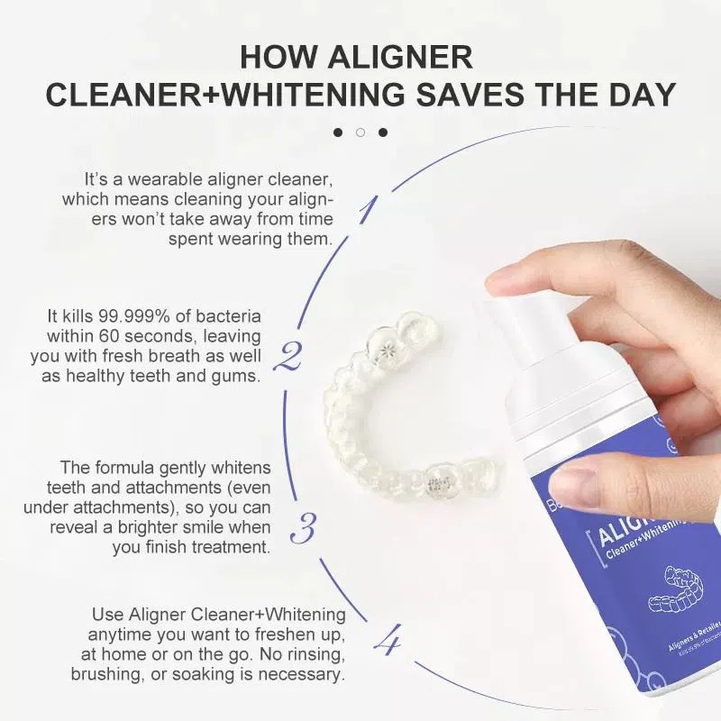 Aligner Cleaner and Teeth Whitening Foam