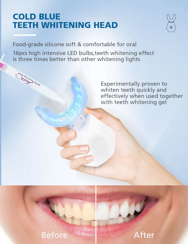 2022 New Blue Light Teeth Whitening Ultrasonic U Shaped Electric Toothbrush