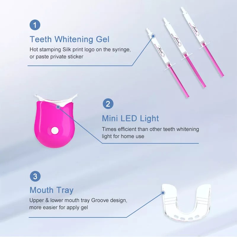 Non Peroxide Home Mobile Wireless 6 Led Activated Teeth Whitening Kits For Home Use