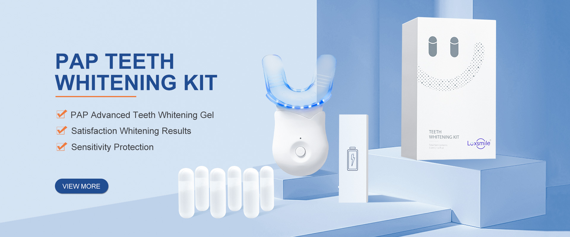 PAP Capsule Teeth Whitening Kit With Led Light