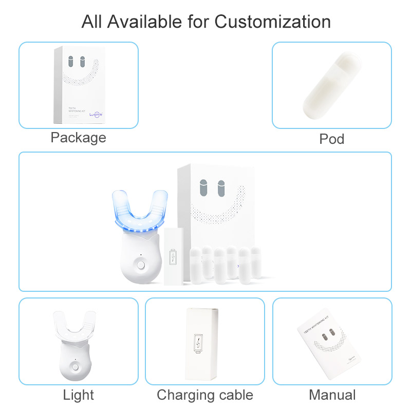 PAP Capsule Teeth Whitening Kit With Led Light