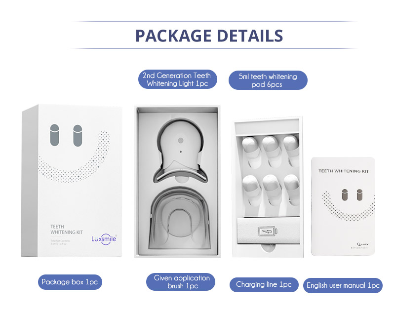 PAP Capsule Teeth Whitening Kit With Led Light