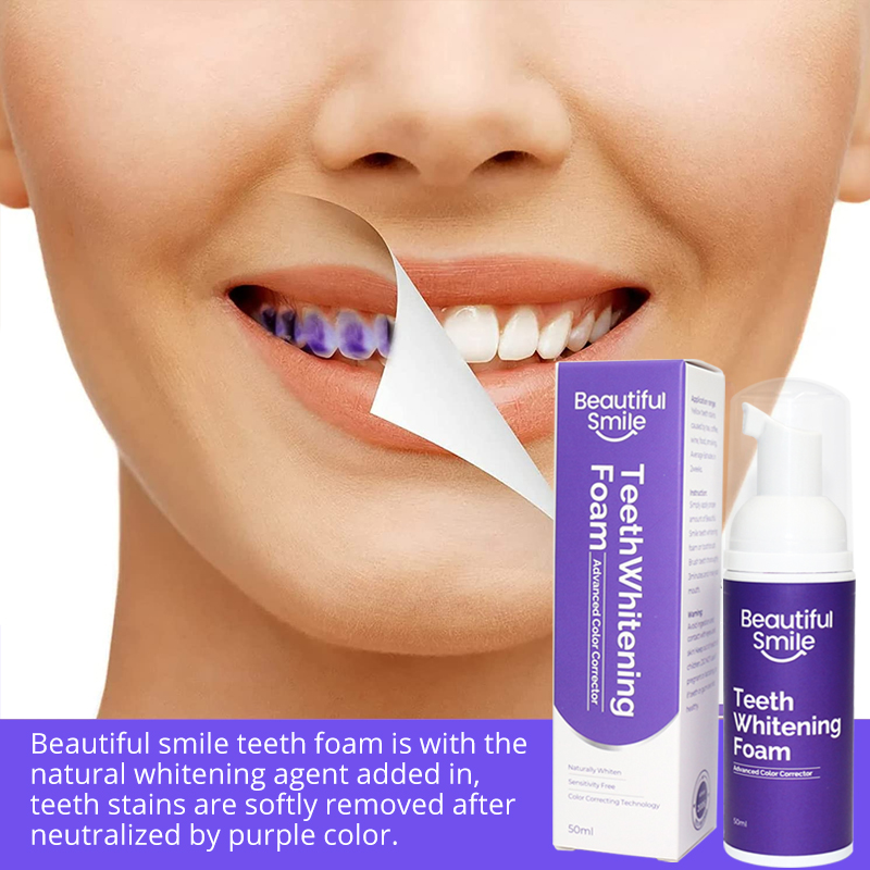 V34 Purple Tooth Whitening Foam Toothpaste