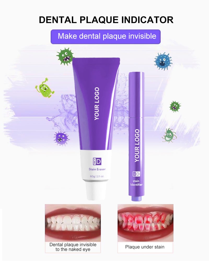 OEM Stain Removal Purple Toothpaste Dental Plaque Disclosing Agent Solution Indicator