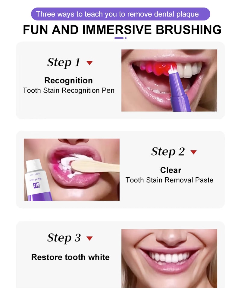 OEM Stain Removal Purple Toothpaste Dental Plaque Disclosing Agent Solution Indicator