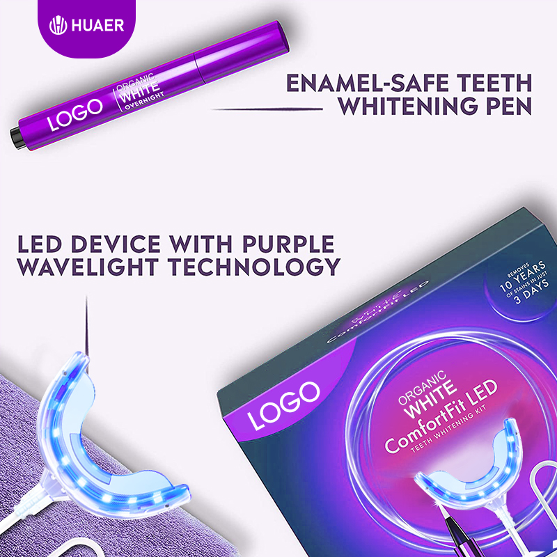 Purple Home Whitening Kit With LED Light