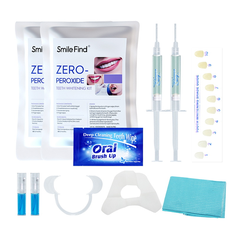 Zero-Peroxide Salon Teeth Whitening Kit With Syringe Gel