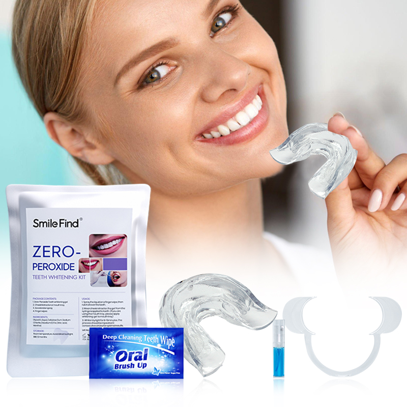 Zero-Peroxide Salon Teeth Whitening Kit With Preloaded Mouth Tray