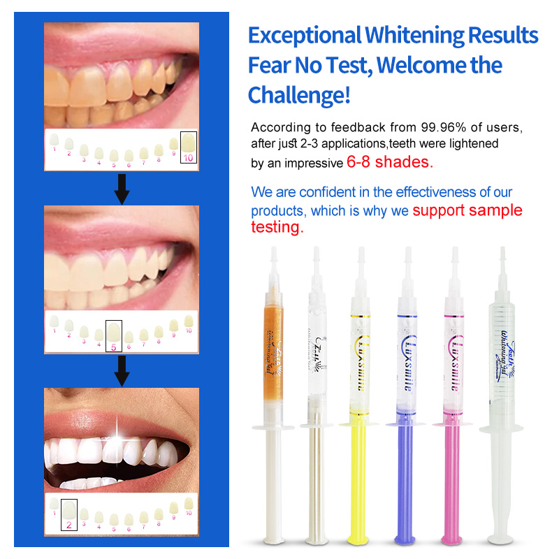 HP/CP/Non Peroxide Teeth whitening Gel Syringes