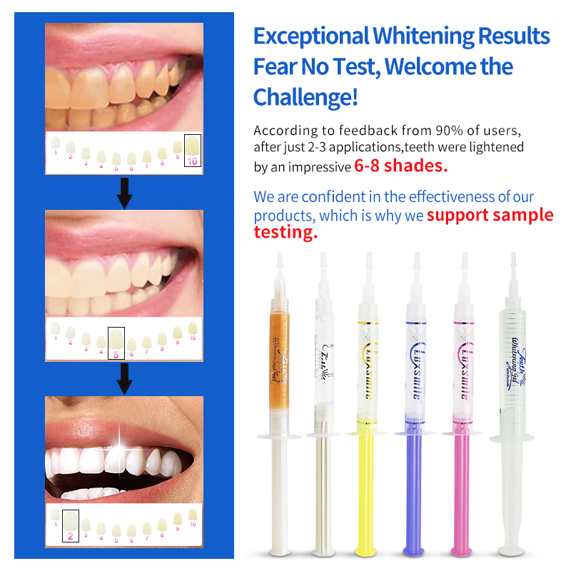 Hydrogen Peroxide 24k Gold Teeth Whitening Gel for Dental Spa Salon