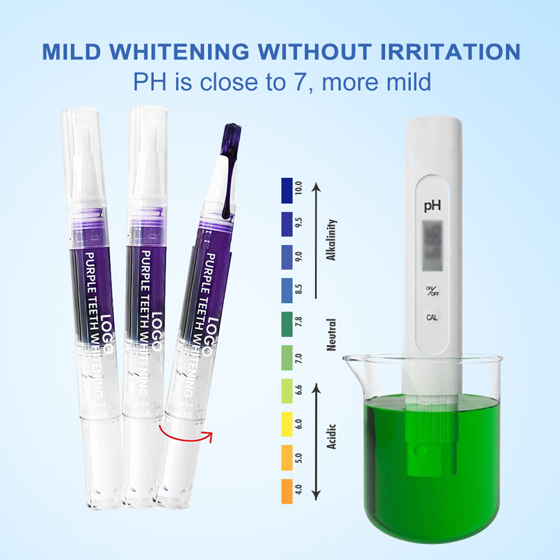PAP Purple Color Corrector Teeth Whitening Gel Pen For Sensitive Teeth