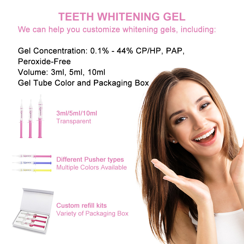 Non Peroxide Flexible Tube Teeth Whitening Gel For Home Use