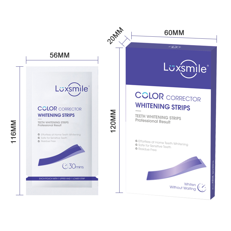 2024 Hot Popular Purple Teeth Whitening Strips for Correct Yellow Teeth