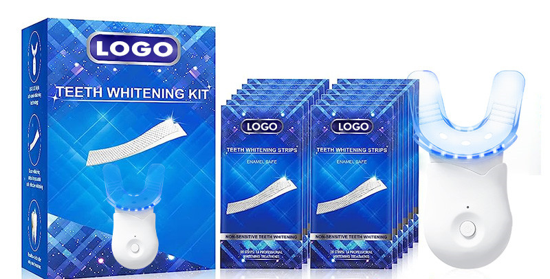 Whiten Teeth Faster Teeth Whitening Strips Home Kit With Light