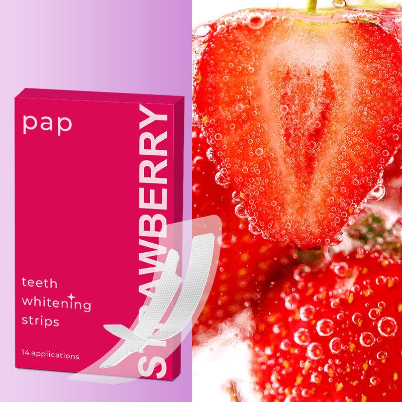 Sweet Strawberry Flavored Teeth Whitening Strips