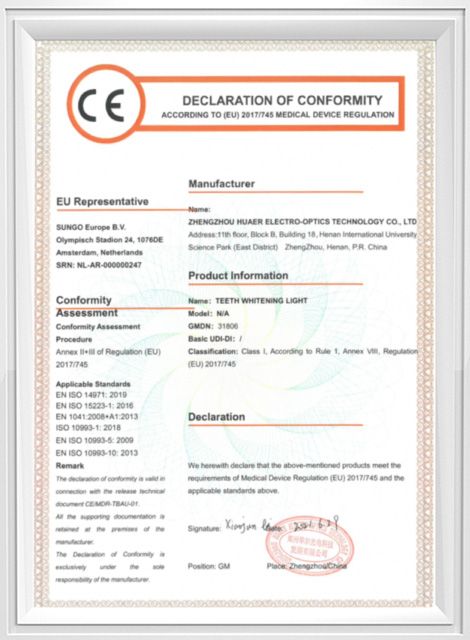 CE Certificate Light