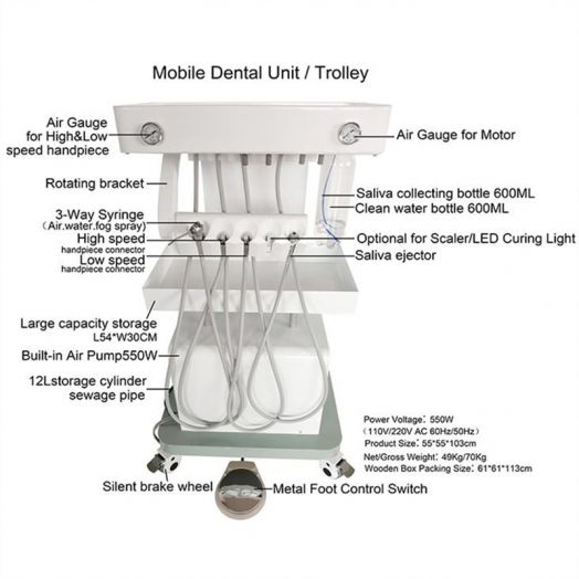 Dental Clinic Mobile Dental Trolley