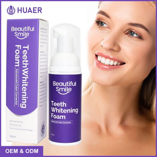 V34 Purple Tooth Whitening Foam Toothpaste Private Label