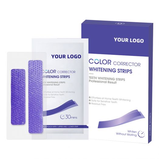 2024 Hot Popular Purple Teeth Whitening Strips for Correct Yellow Teeth