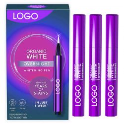 Luxury Texture Purple White Teeth Whitening Gel Pen For Daily Use