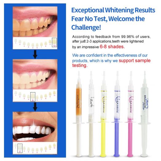 16% 35% 45% Carbamide Peroxide Teeth Whitening Gel Syringes for Salon
