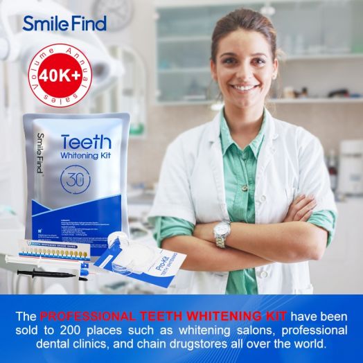 Two Patients Use 35%HP Professional Teeth Whitening Gel Kit Used by Clinic Dentist
