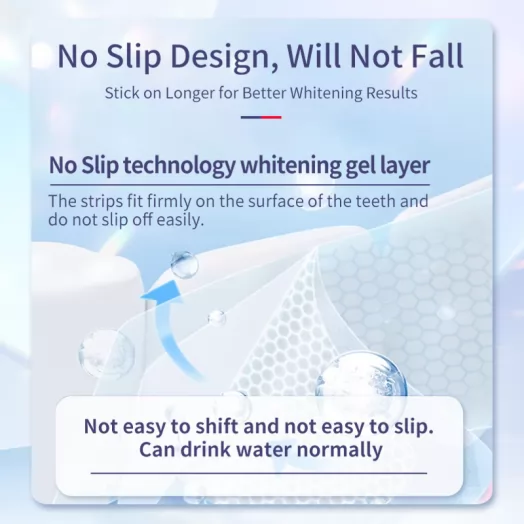 Non Peroxide Gentler Dissolving Teeth Whitening Strips